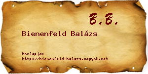 Bienenfeld Balázs névjegykártya