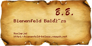 Bienenfeld Balázs névjegykártya