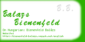 balazs bienenfeld business card