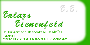 balazs bienenfeld business card